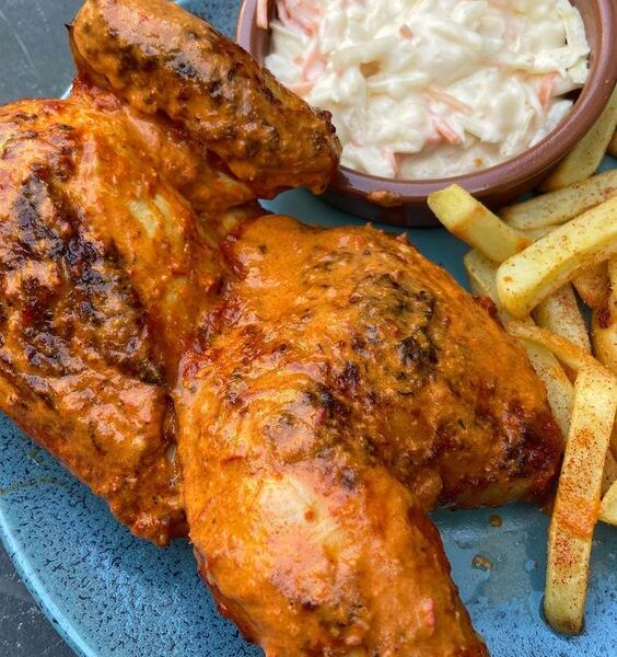 Chicken and Chips with Coleslaw